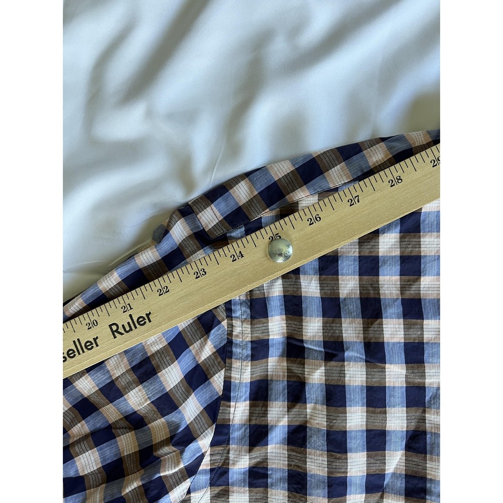 Peter Millar‎ Shirt Mens Large Plaid Button Down Long Sleeve Casual Dress Shirt - Picture 7 of 9